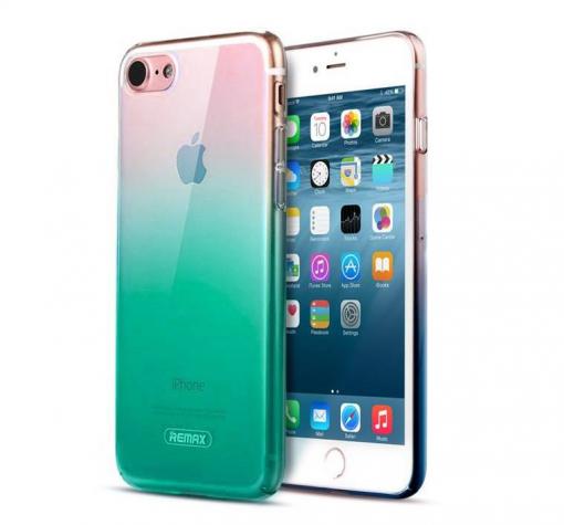 Оригинален гръб REMAX Yinsai Series за Apple iPhone 7 - преливащ / зелено