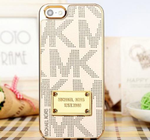 Луксозен твърд гръб / капак / за Apple iPhone 6 / iPhone 6S - бял със златен кант