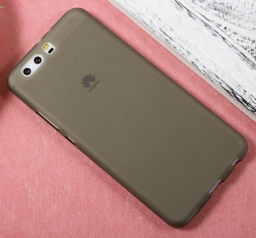 Ултра тънък силиконов калъф / гръб / TPU Ultra Thin за Huawei P10 Plus - сив / мат