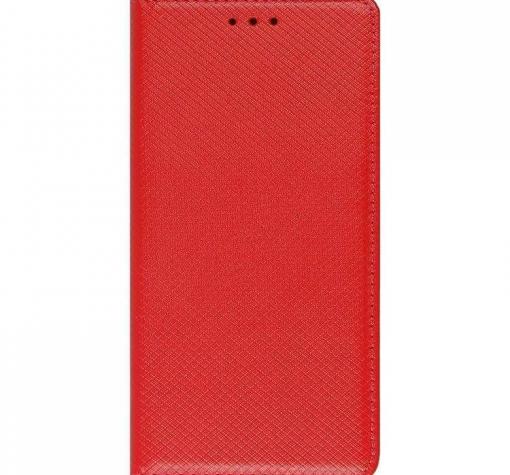 Кожен калъф Magnet Case със стойка за Huawei Honor 8 - червен