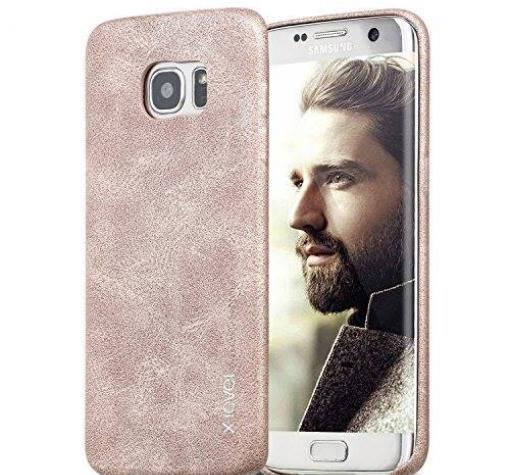 Оригинален кожен гръб X-level Vintage Series за Samsung S7 Edge G935 - златист