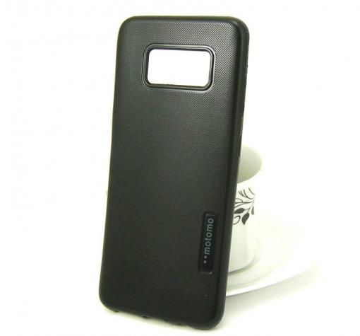 Силиконов калъф / гръб / TPU MOTOMO за Samsung S8 Plus G955 - черен / релефен