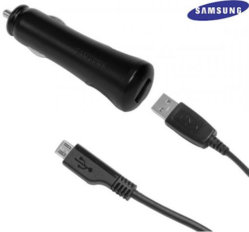 Оригинално USB зарядно за кола Samsung 12V ECA-U20CBE - Samsung S3 i9300, Note 2 N7100, Samsung S4 i9505, S7710, i9105, Samsung S5, i8190 S3 Mini, S7562, i9082 Grand, i9192, S7500, i9070, S6310, S6312, i8750, S5690, i9190 S4 mini,