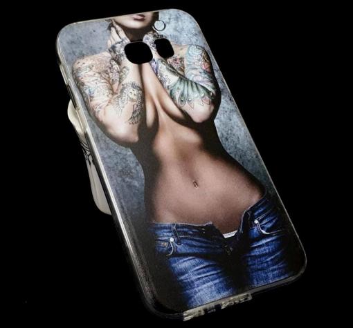 Силиконов калъф / гръб / TPU за Samsung A3 2016 A310 - Tattoo Girl / момиче с дънки