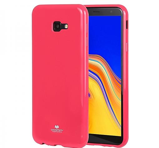 Луксозен силиконов калъф / гръб / TPU Mercury GOOSPERY Jelly Case за Samsung J4 Plus 2018 - розов