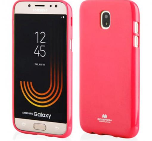 Луксозен силиконов калъф / гръб / TPU Mercury GOOSPERY Jelly Case за Samsung J7 2017 J730 - розов