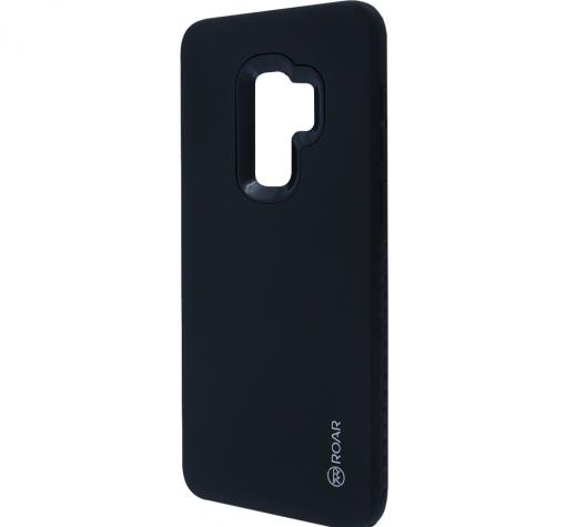 Луксозен силиконов калъф / гръб / TPU Roar Mil Grade Hybrid Case за Samsung S9 Plus G965 - черен