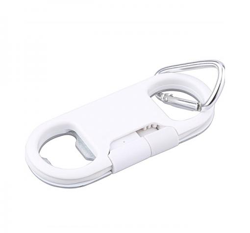 Универсален Micro USB кабел / Universal Micro USB Cable & Bottle Opener - бял