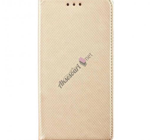 Кожен калъф Magnet Case със стойка за Sony Xperia XA1 - златист