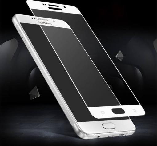 3D full cover Tempered glass screen protector Samsung A5 2017 A520 / Извит стъклен скрийн протектор Samsung A5 2017 A520 - бял