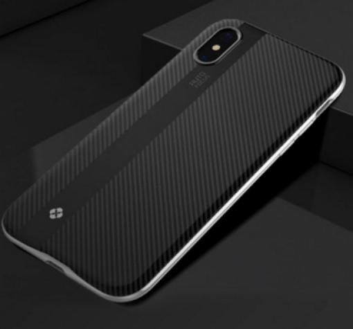 Луксозен гръб TOTU Design BLADE Series за Apple iPhone X - черен / сребрист кант