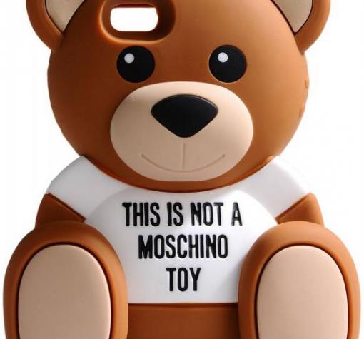 Силиконов калъф / гръб / TPU 3D Moschino Series за Apple iPhone 7 / iPhone 8 - Teddy Bear / кафяв