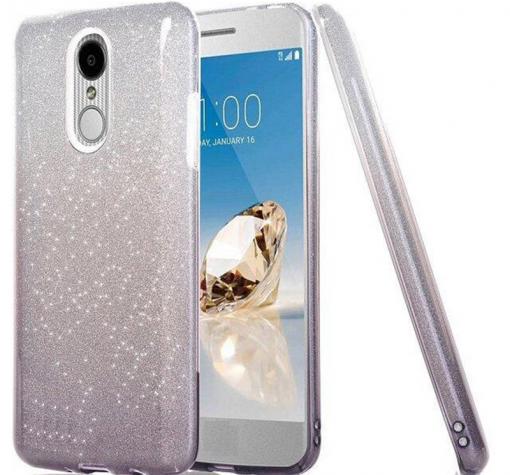 Силиконов калъф / гръб / TPU за Nokia 8 2017 - преливащ / сребристо и сиво / брокат