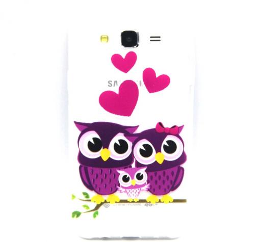 Силиконов калъф / гръб / TPU за Samsung J5 J500 - прозрачен / бухали