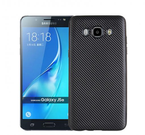 Силиконов калъф / гръб / TPU за Samsung J3 / J3 2016 J320 - черен / Carbon