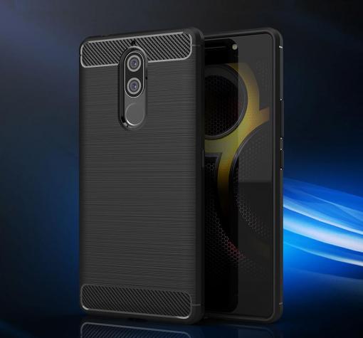 Силиконов калъф / гръб / TPU за LG K10 2017 - черен / Carbon