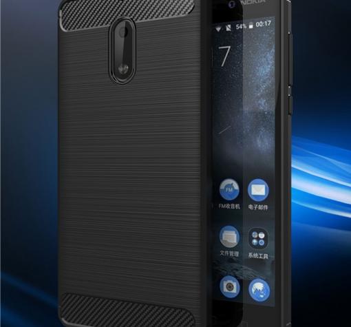 Силиконов калъф / гръб / TPU за Nokia 6 2017 - черен / Carbon