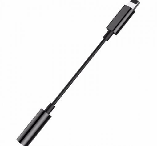 Baseus Преходник за слушалки Apple iPhone 7 / Apple iPhone 7 plus към 3.5mm - черен