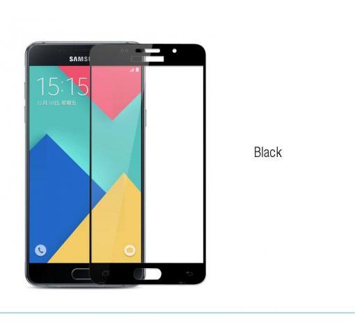 3D full cover Tempered glass screen protector Samsung A5 2017 A520 / Извит стъклен скрийн протектор Samsung A5 2017 A520 - черен