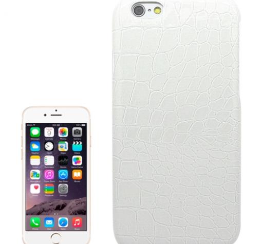 Твърд гръб за за Apple iPhone 6 Plus / iPhone 6S Plus - бял / Croco кожа