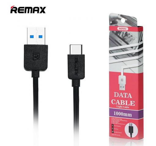 Оригинален USB кабел REMAX Light RC-006a / USB Type-C / 1.0м - черен
