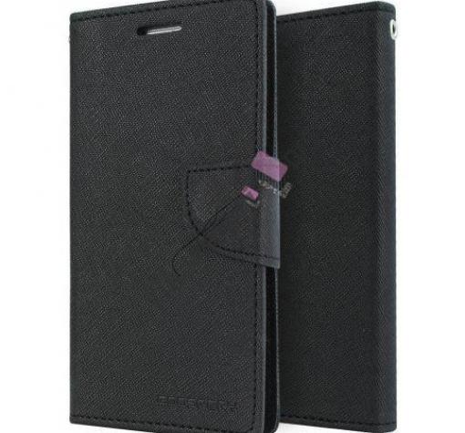 Луксозен кожен калъф Flip тефтер със стойка MERCURY Fancy Diary за Huawei Y7 - черен