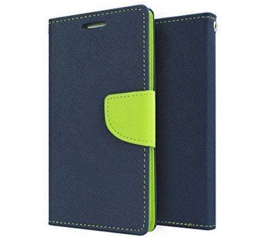 Луксозен кожен калъф Flip тефтер със стойка MERCURY Fancy Diary за Huawei Mate 10 Lite - син със зелено