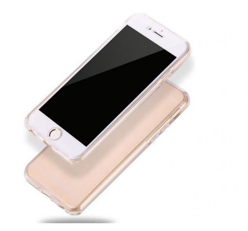 Силиконов гръб TPU Hybrid с твърда рамка за Apple iPhone 7 / iPhone 8 - прозрачен / 2 части