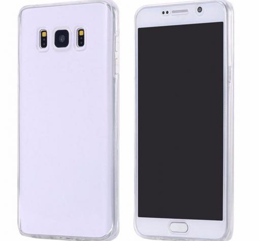 Силиконов гръб TPU Hybrid с твърда рамка за Samsung S8 Plus G955 - прозрачен / 2 части