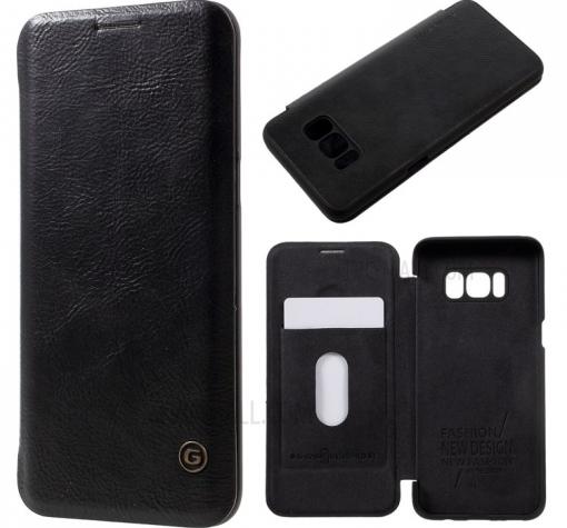 Луксозен кожен калъф Flip тефтер G-Case за Samsung S8 G950 - черен