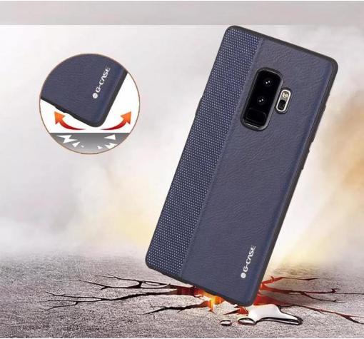 Луксозен кожен гръб G-Case Earl Series за Samsung S9 G960 - син