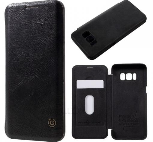 Луксозен кожен калъф Flip тефтер G-Case за Samsung S8 Plus G955 - черен