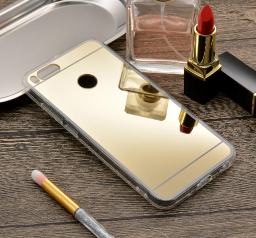Луксозен силиконов калъф / гръб / TPU за Xiaomi Mi A1 / 5X - златист / огледален