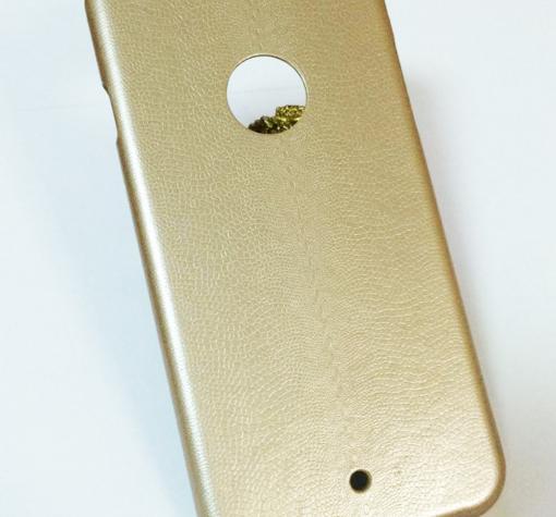Твърд гръб / капак / за Apple iPhone 6 / iPhone 6S - бежов / змийска кожа