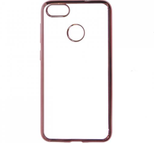 Луксозен силиконов калъф / гръб / TPU за Huawei Honor 9 Lite - прозрачен / Rose Gold кант