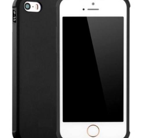 Силиконов гръб TPU Hybrid с твърда част за Apple iPhone 6 / iPhone 6S - черен