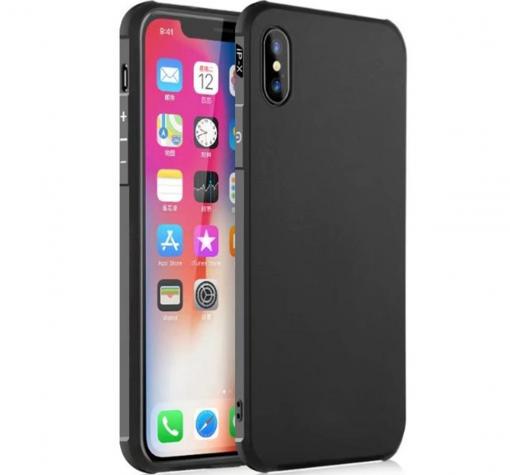Силиконов гръб TPU Hybrid с твърда част за Apple iPhone X - черен