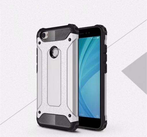 Силиконов гръб TPU Spigen Hybrid с твърда част за Xiaomi Mi A1 / 5X - сребрист