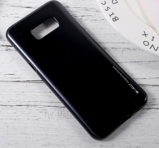 Луксозен силиконов калъф / гръб / TPU MERCURY i-Jelly Case Metallic Finish за Samsung S8 Plus G955 - черен