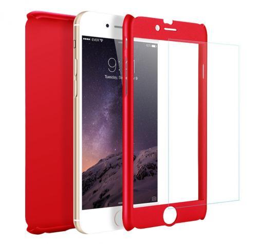 Твърд гръб Magic Skin 360° FULL за Apple iPhone 7 - червен