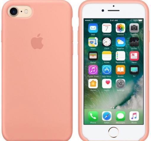 Оригинален гръб Silicone Case MMWN2FE/A за Apple iPhone 7 / iPhone 8 - розов