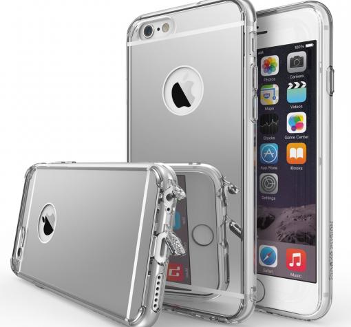 Луксозен силиконов калъф / гръб / TPU за Apple iPhone 7 - сребрист / огледален