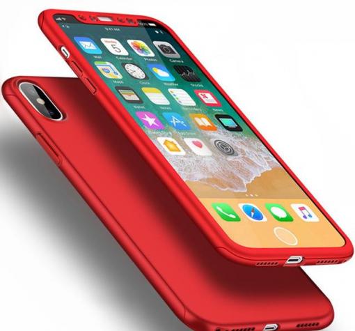 Твърд гръб Magic Skin 360° FULL за Apple iPhone X - червен