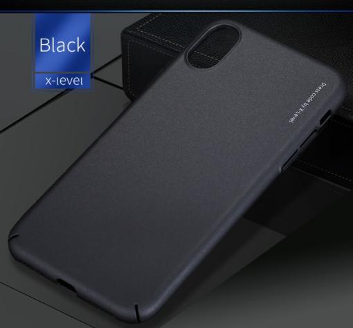 Оригинален твърд гръб X-level Knight Series за Apple iPhone X - черен
