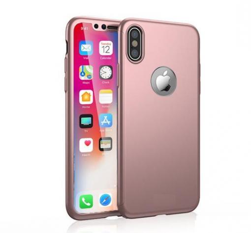 Твърд гръб Magic Skin 360° FULL за Apple iPhone X - Rose Gold