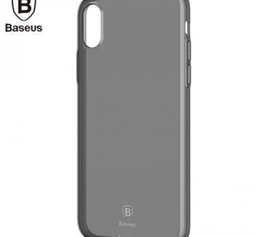 Ултра тънък силиконов калъф / гръб / TPU Ultra Slim Baseus Case за Apple iPhone X - черен
