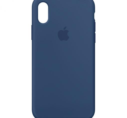 Оригинален гръб Silicone Case MMWN2FE/A за Apple iPhone X - тъмно син