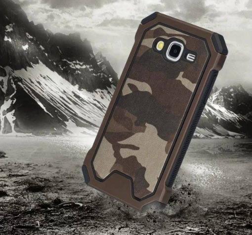 Силиконов калъф / гръб / TPU за Samsung J3 / J3 2016 J320 - камуфлаж / кафяв