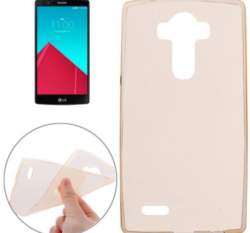 Ултра тънък силиконов калъф / гръб / TPU Ultra Thin за LG G4 - прозрачен / жълт