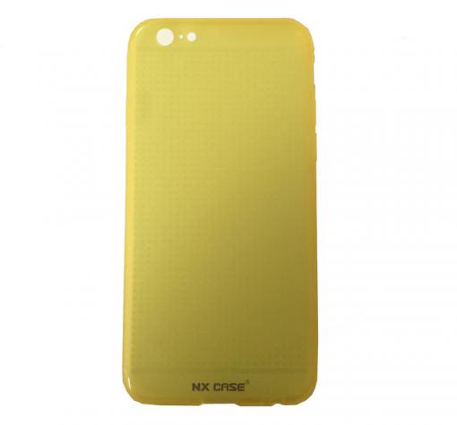 Луксозен силиконов калъф / гръб / TPU / NX Case за Apple iPhone 6 / iPhone 6S - жълт